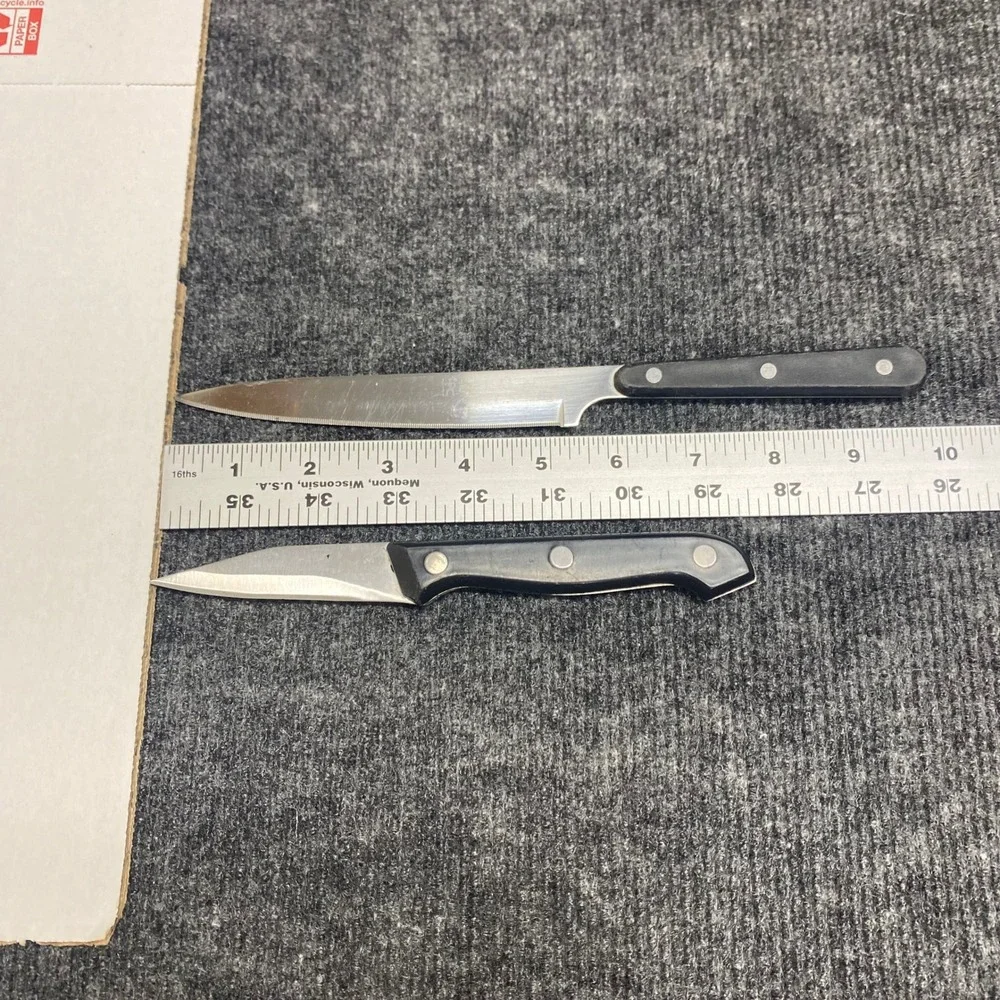 Eversharp Vintage Utility Knife and Stainless Paring Knife Set Black 2 Piece